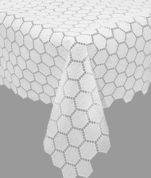 Eyelet Mosaic Tablecloth 70x144