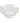 FLOWER SHAPE BOWL W/ GOLD RIM 5.5"D VB3793