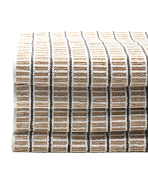 OXFORD BEIGE / GREY STRIPED HAND TOWEL