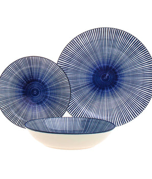 Laura Blue Porcelain 12pc Set 70755