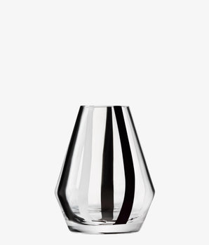 Stripe Vase H5 Black/White G1796-14-321