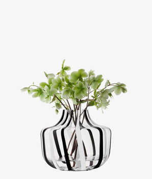 STRIPE VASE 7.75IN BL/WH G1797-20-321