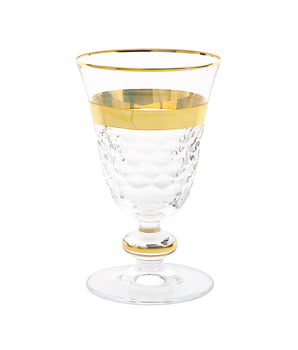 Short Stem Glasses With Gold & Crystal Detail Set/6 CWG2053