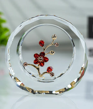 Crystal Floral Red Circle DMCF-RND-RD