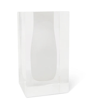 DOUBLE WALL CRYSTAL BUD VASE WHITE INNER VV5046