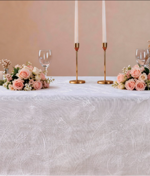 GARDEN WHITE TABLECLOTH