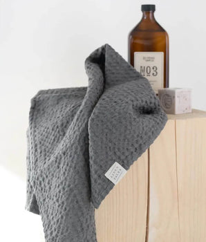 Honeycomb Grey Waffle Hand Towel