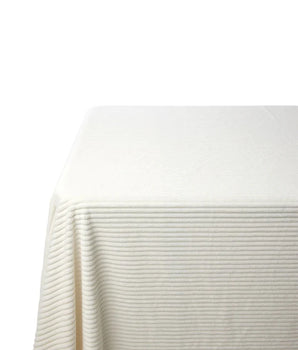 Lisbon Ribbed Tablecloth Cream 60x90