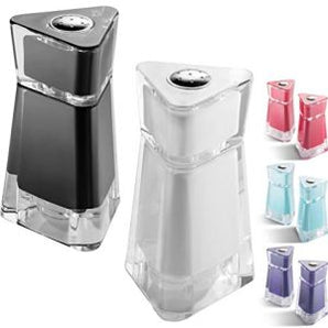 ACRYLIC SALT AND PEPPER SHAKERS BK/WH 2PC MK-ASPS-BKW