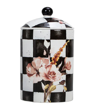 Porcelain Checkered Jar Medium K-PJCB-M