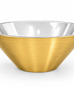 PRESTIGE CROWN DOUBLE WALL SHALLOW BOWL GOLD SS 9" AOL-412G-11
