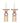 CRYSTAL AMBER & PINK CANDLESTICKS S/2 VCH4507