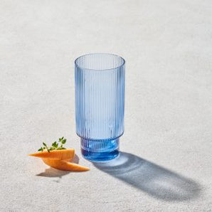 Malibu Blue Ribbed, Highball Glass 15oz VD-5718-BL