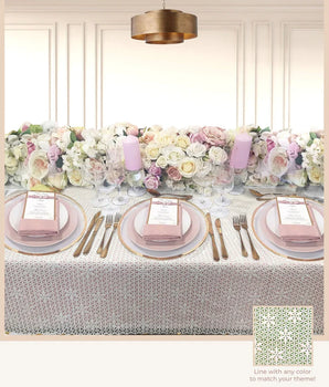 EYELET PETAL TABLECLOTH 70X132