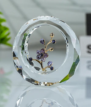 CRYSTAL FLORAL PURPLE CIRCLE DMCF-RND-PR