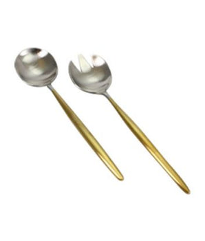 Tai Chi Satin Gold Handle Servers G101026