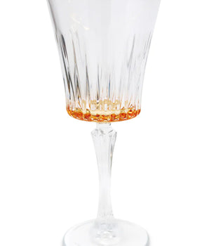 WATER GLASSES W/ AMBER BOTTOM S/6 VWR4379