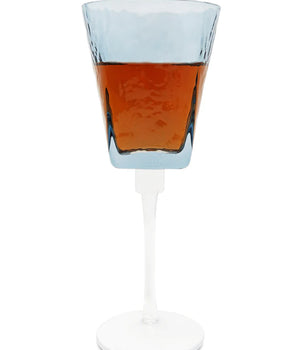 Hammered Blue Wine Glass S/6 VWN3773