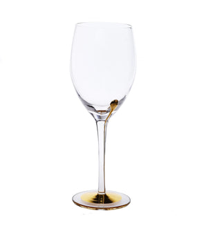 Water Glass W/ Gold Reflection S/6 WAG1046