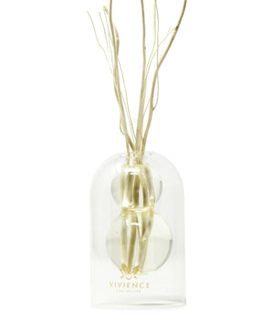 Clear Reed Diffuser With White Circular Inlay VWD3473