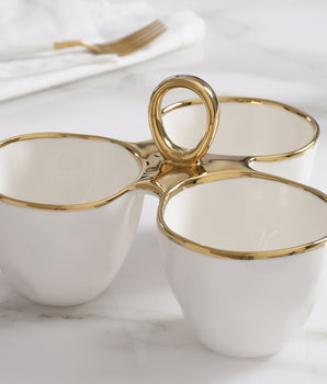 PORCELAIN 3 SECTION SERVER CER-2804-WG