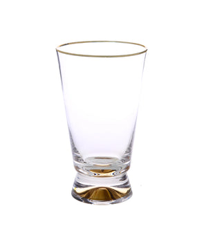 TUMBLERS W/ GOLD BASE & RIM S/6 HBG852