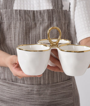 PORCELAIN 3 SECTION SERVER CER-2804-WG