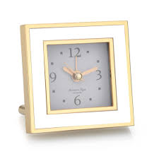 Square Clock White / Gold FR1020