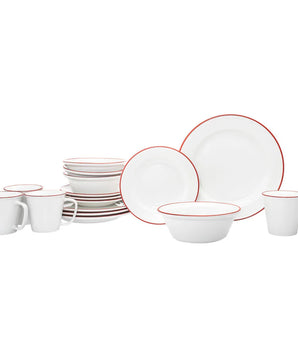 Bistro Red Band S/4 Porcelain 70413
