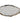 WHITE PORCELAIN LEAF DISH W/ GOLD EDGE WPL4337