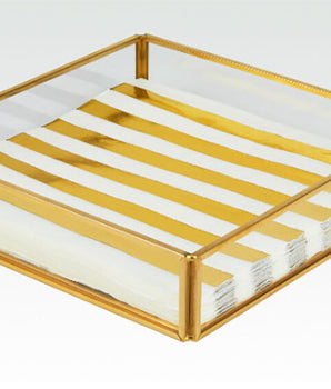 Brass Luncheon Sq Tray CR866GDNP