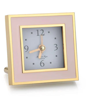 Square Clock Pale Pink & Gold FR1023