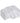 Luster Silver & White Fingertip Towel