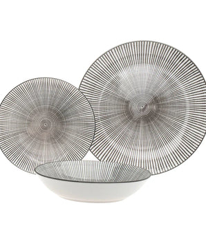 LAURA GREY 12PC PORCELAIN DINNERWARE 70756