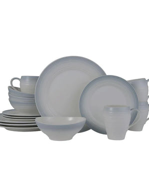 SWIRL OMBRE GREY DINNERWARE S/4