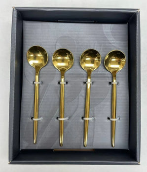 Tai Chi Mirror Gold Dessert Spoons S/4 G101029