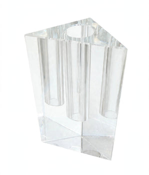 RIM CRYSTAL TRIANGLE BUD VASE