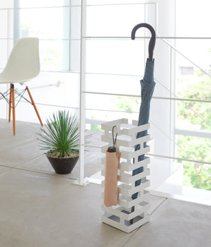 Brick Umbrella Stand White Square 2362