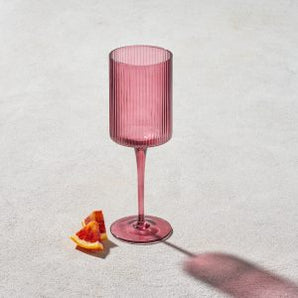 Malibu Plum Ribbed Wine Glass 11oz VD-5714-PM