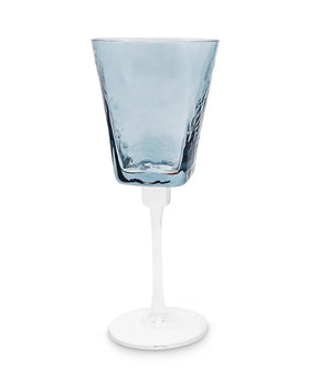 Hammered Blue Glass S/6 VTG3774