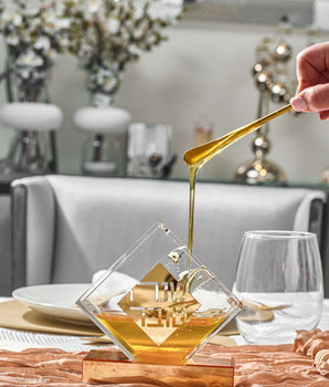 DIAMOND HONEY DISH GOLD RH-HD-DI-GO