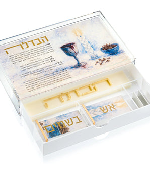 Havdalah Set Drawer Painted HV-DR-PA