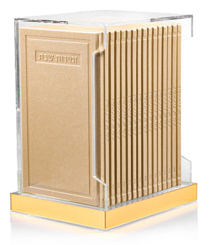 Tall Hardcover Leather & Lucite Bencher Set (Set of 14) BE-PU-HC-14-GO-GO