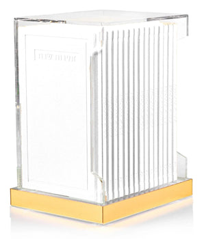 Tall Hardcover Leather & Lucite Bencher Set (Set of 14) BE-PU-HC-14-W-GO