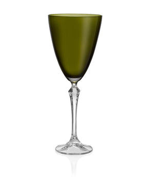 VIVID WINE GLASS GREEN 9OZ S/4 DY-202-GRN-S4