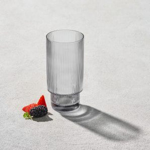 Malibu Smoked Ribbed Highball Glass VD-5718-SM