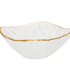 Crush Glass Square Soup Bowl S/4 CB2525