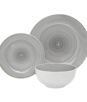 SPIRAL GREY 12PC PORCELAIN 70419