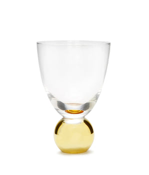 Small Wine Glasses With Gold  Ball Pedestal Set Of 6 WIG3329