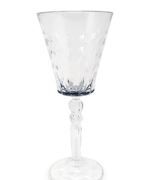 WATER GLASSES W/ SMOKED LUSTER BOTTOM S/6 VWR4328